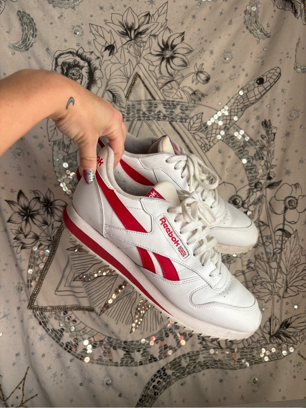 Red reeboks